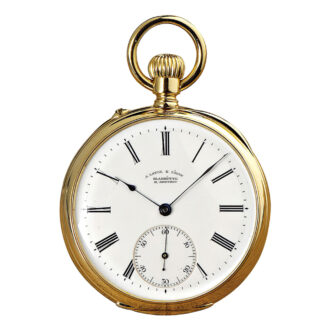 Quality 1A Glashütte 18K gold open faced lever watch Circa 1891