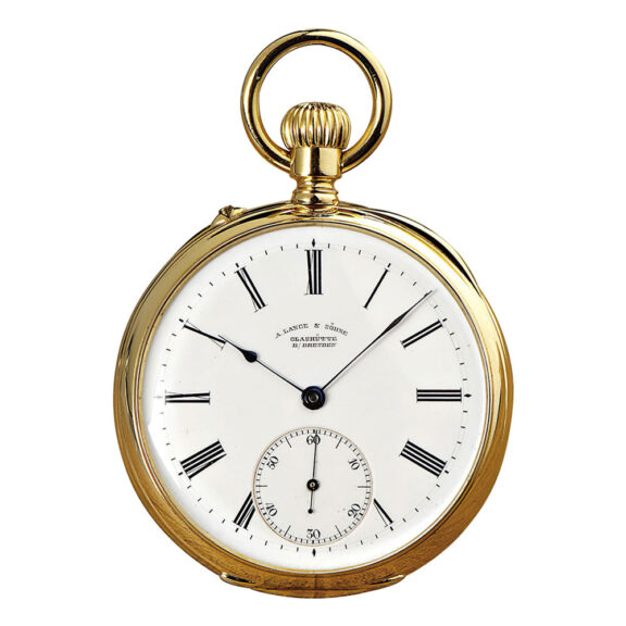 Quality 1A Glashütte 18K gold open faced lever watch Circa 1891