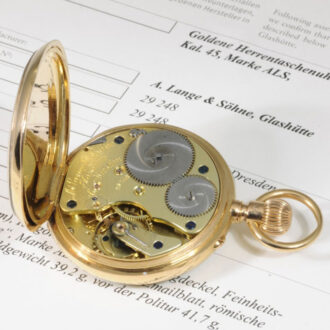 German 18K rose gold open faced lever watch Circa 1890