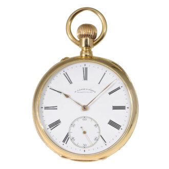 German 18K rose gold open faced lever watch Circa 1890