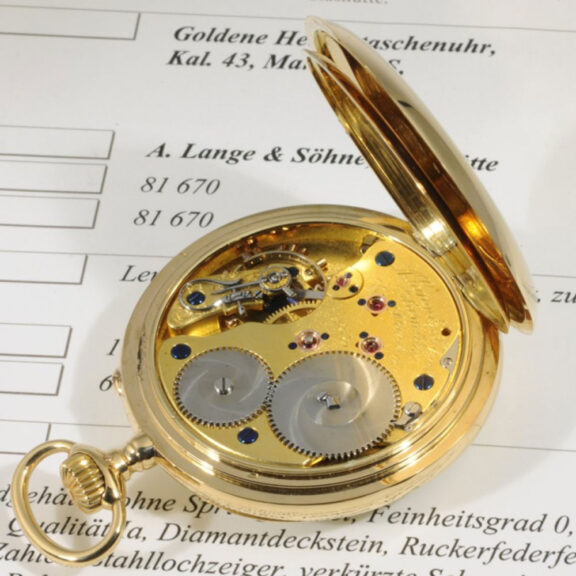 German 18K gold open faced lever pocket watch Circa 1917 German 18K gold open faced lever pocket watch Circa 1917
