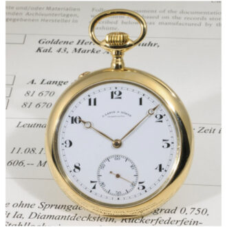 German 18K gold open faced lever pocket watch Circa 1917