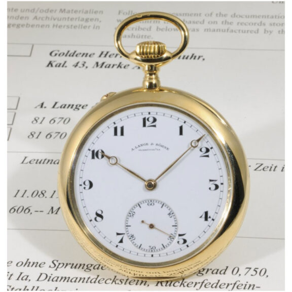 German 18K gold open faced lever pocket watch Circa 1917 German 18K gold open faced lever pocket watch Circa 1917