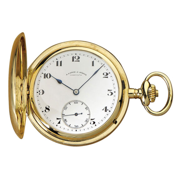 German 18K gold hunting cased lever pocket watch Circa 1880