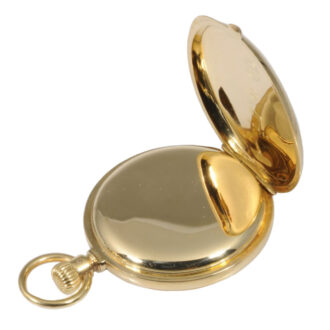 German 18K gold hunting cased lever pocket watch Circa 1890