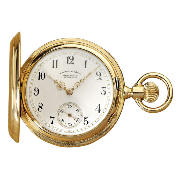 Small German 18K rose gold hunting cased lever Circa 1893