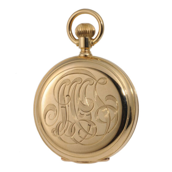 Small German 18K rose gold hunting cased lever Circa 1893 Small German 18K rose gold hunting cased lever Circa 1893