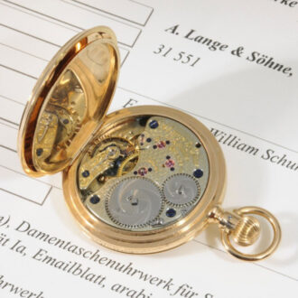 Small German 18K rose gold hunting cased lever Circa 1893