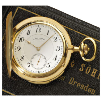 Heavy gold hunting cased repeating lever watch Circa 1924 Heavy gold hunting cased repeating lever watch Circa 1924