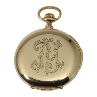 Heavy gold hunting cased repeating lever watch Circa 1924