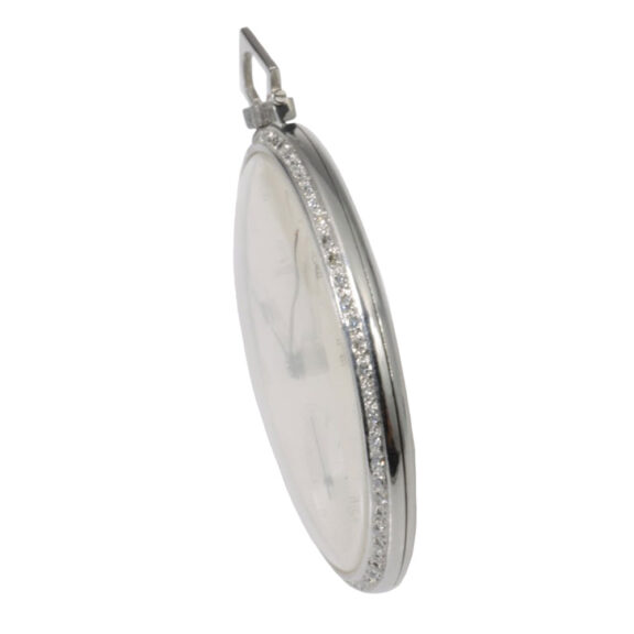Thin Swiss platinum and diamond-set lever Art Deco watch Circa 1926 Thin Swiss platinum and diamond-set lever Art Deco watch Circa 1926