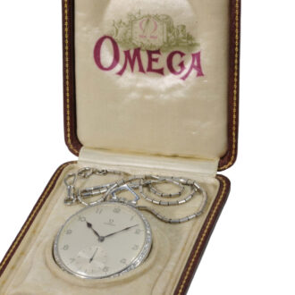Thin Swiss platinum and diamond-set lever Art Deco watch Circa 1926 Thin Swiss platinum and diamond-set lever Art Deco watch Circa 1926