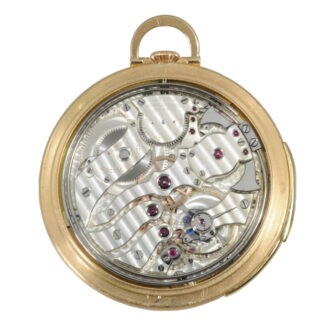 Swiss rose gold repeating lever dress watch with chain Circa 1924