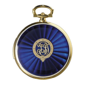 Elegant Swiss 18K gold and enamel repeating lever watch Circa 1900