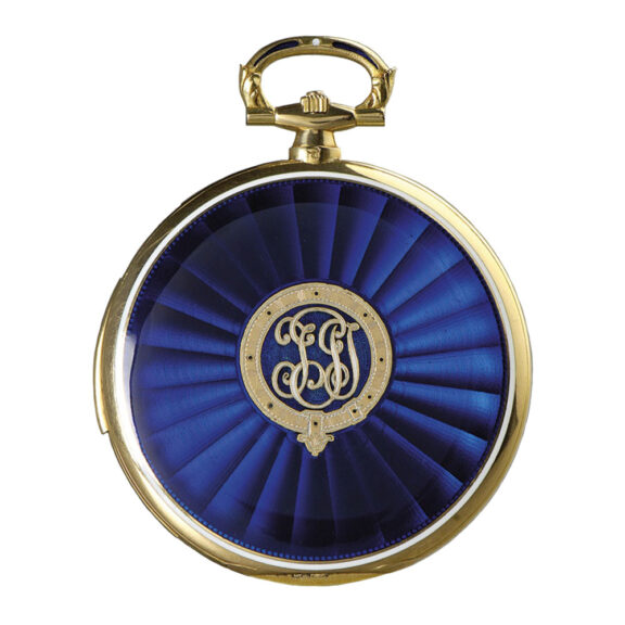Elegant Swiss 18K gold and enamel repeating lever watch Circa 1900