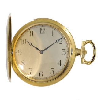 Elegant Swiss 18K gold and enamel repeating lever watch Circa 1900