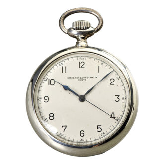 Fine Swiss silver open faced lever deck watch Circa 1945