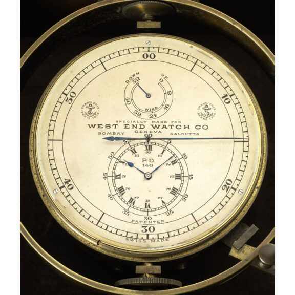 Rare Swiss deck chronometer with 52h power reserve Circa 1920 Rare Swiss deck chronometer with 52h power reserve Circa 1920