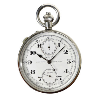 Swiss steel split-seconds chronograph deck chronometer Circa 1950