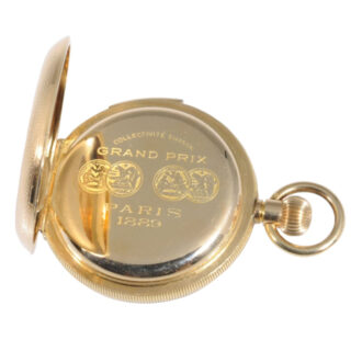 Swiss rose gold hunting cased repeating lever watch Circa 1900