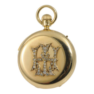 English gold half-hunting cased repeating watch Circa 1866
