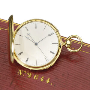 French gold repeating lever with jumping centre seconds Circa 1855