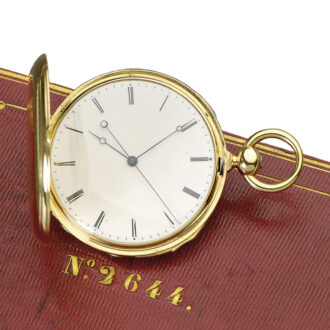 French gold repeating lever with jumping centre seconds Circa 1855