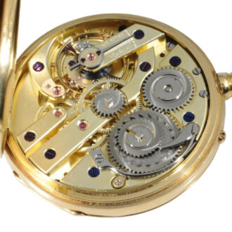German gold lever watch with unusual crown wind Circa 1875