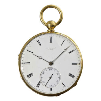 French 18K gold cylinder watch with 15-day power reserve Circa 1850 French 18K gold cylinder watch with 15-day power reserve Circa 1850