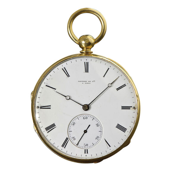 French 18K gold cylinder watch with 15-day power reserve Circa 1850 French 18K gold cylinder watch with 15-day power reserve Circa 1850