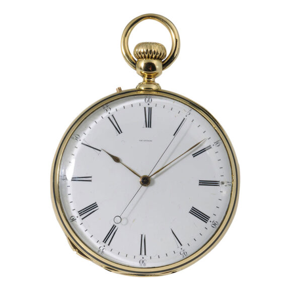 French 18K gold lever watch with jumping seconds Circa 1850 French 18K gold lever watch with jumping seconds Circa 1850