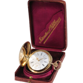 Extremely rare Swiss rose gold hunting cased lever Circa 1891