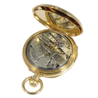 Swiss 18K gold open faced repeating lever watch Circa 1875