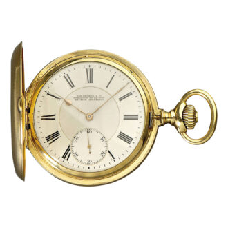 Rare Swiss 18K gold hunting cased chronometer Circa 1907