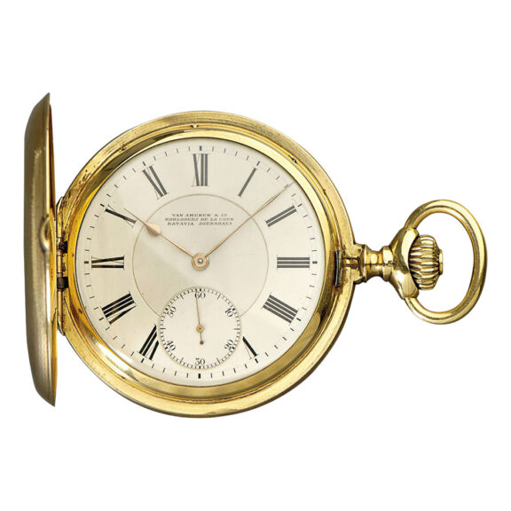 Rare Swiss 18K gold hunting cased chronometer Circa 1907