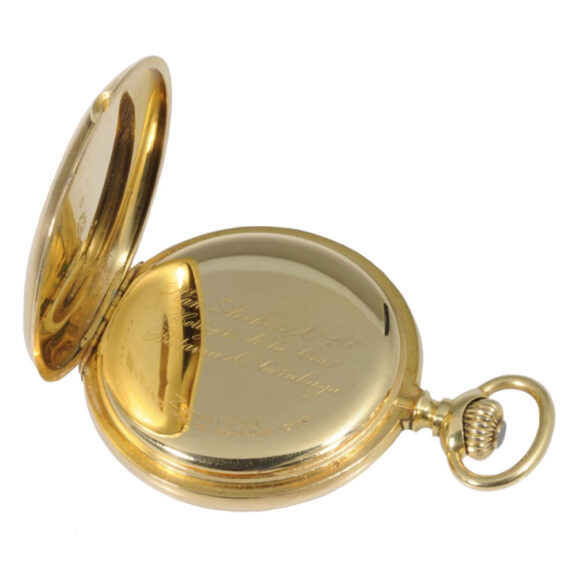 Rare Swiss 18K gold hunting cased chronometer Circa 1907 Rare Swiss 18K gold hunting cased chronometer Circa 1907