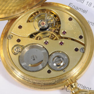 Rare Swiss 18K gold hunting cased chronometer Circa 1907