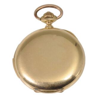 Swiss 18K gold hunting cased repeating lever Circa 1897