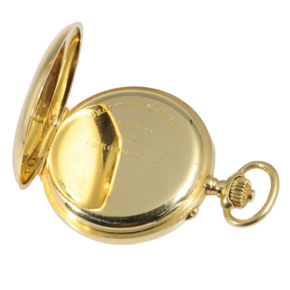 Swiss 18K gold chronometer with chronograph Circa 1915 Swiss 18K gold chronometer with chronograph Circa 1915