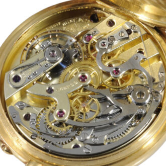 Swiss 18K gold chronometer with chronograph Circa 1915 Swiss 18K gold chronometer with chronograph Circa 1915