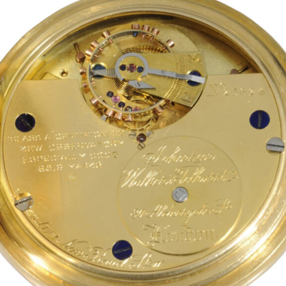 Fine English 18K gold half-hunting cased lever watch Circa 1902 Fine English 18K gold half-hunting cased lever watch Circa 1902