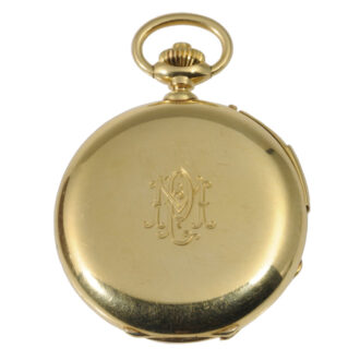 French 18K gold five-minute repeating lever watch Circa 1920