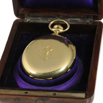 French 18K gold five-minute repeating lever watch Circa 1920