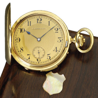 French 18K gold five-minute repeating lever watch Circa 1920