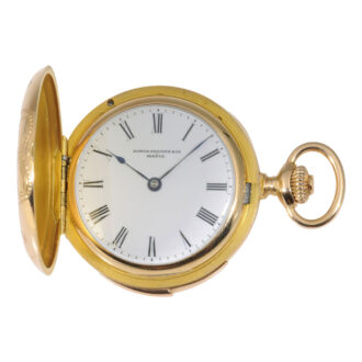 Swiss 18K rose gold hunting cased repeating lever Circa 1890