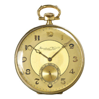 Swiss 14K gold open faced lever pocket watch Circa 1929