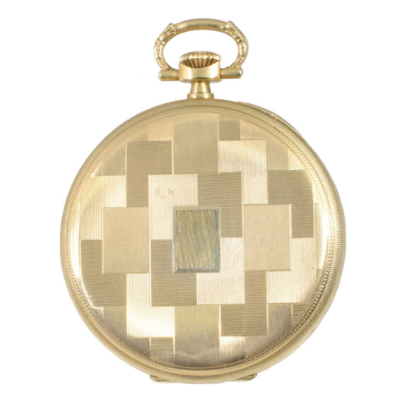Swiss 14K gold open faced lever pocket watch Circa 1929