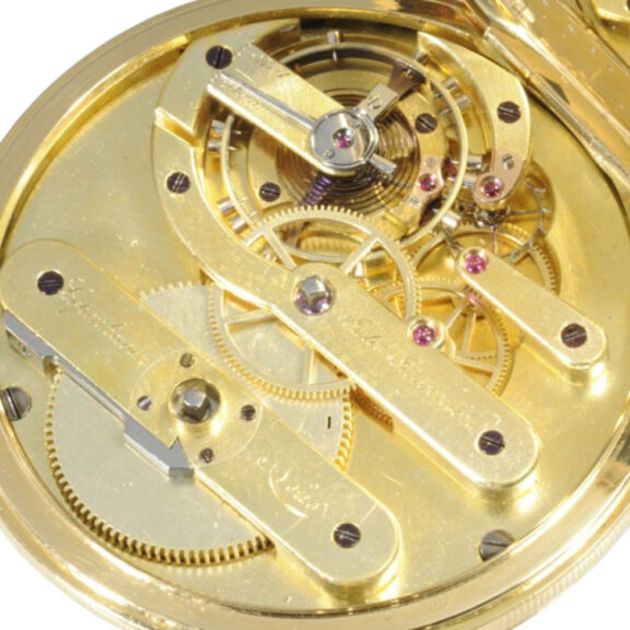 Danish 18K gold hunting cased lever pocket watch Circa 1849 Danish 18K gold hunting cased lever pocket watch Circa 1849