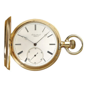 Swiss 18 Carat rose gold hunting cased lever watch Circa 1890