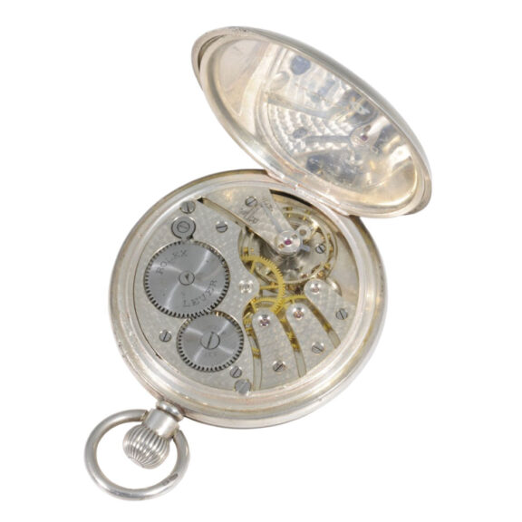 Swiss silver half-hunting cased lever pocket watch Circa 1938 Swiss silver half-hunting cased lever pocket watch Circa 1938